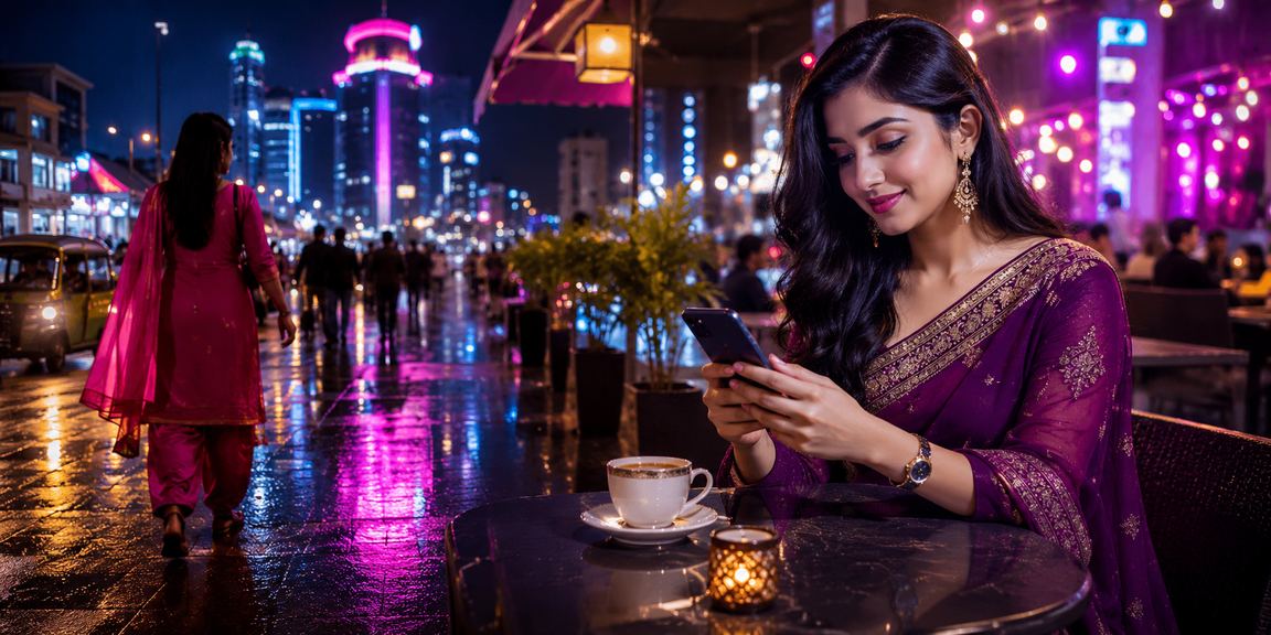 ঢাকার মোবাইল পেমেন্ট ও নৈশ বাজার দৃশ্য